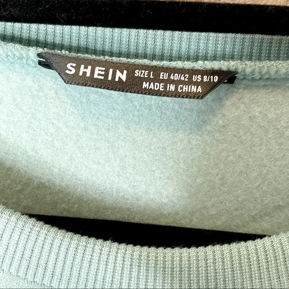 SHEIN | California West Coast Light Green Crewneck Sweatshirt - Picture 3 of 5